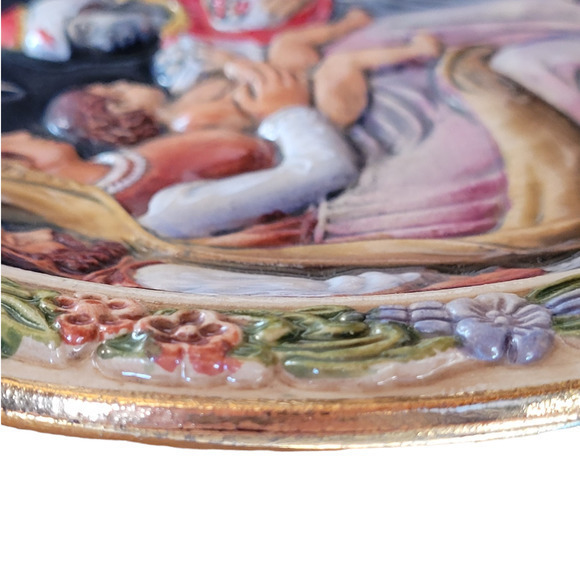 Vintage‎ Christmas Western Germany Weihnachten Salt Glaze 1985 Wall Décor Plate - Picture 8 of 12